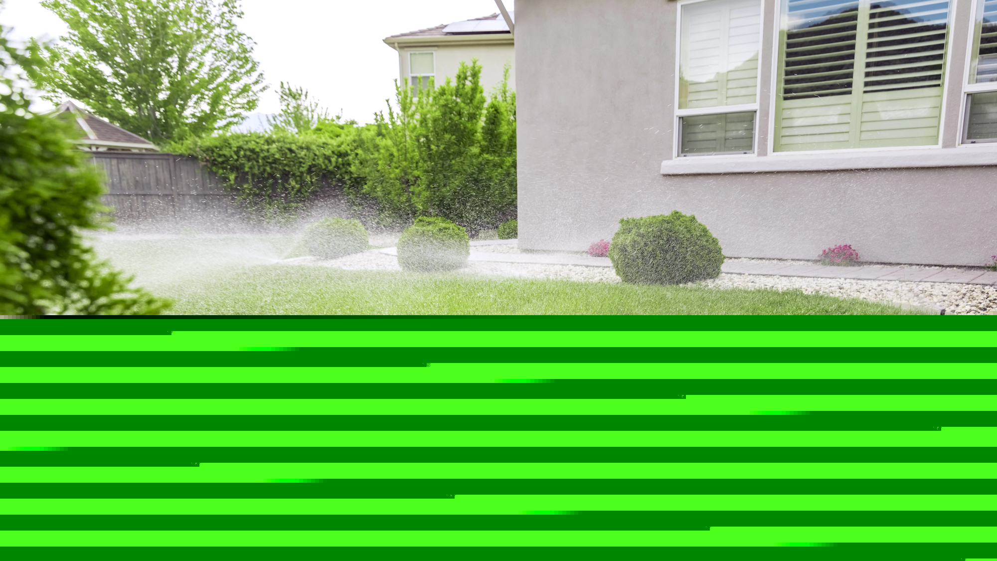 Residential lawn irrigation in Spokane Valley